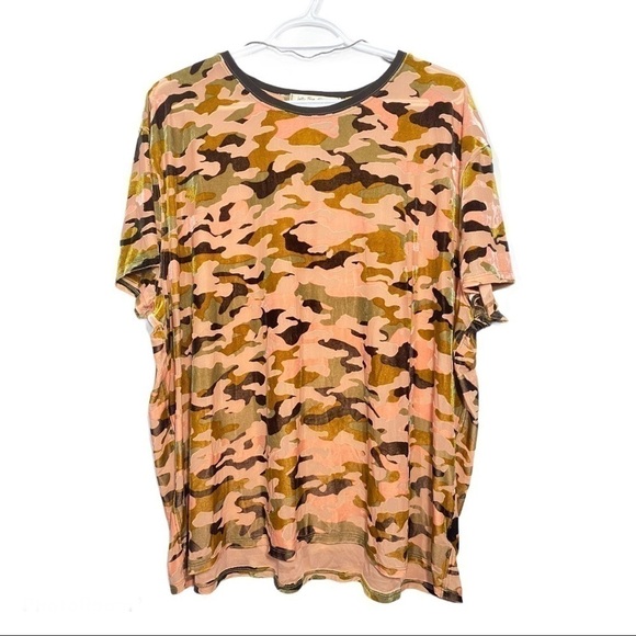 Free People We The Free Camouflage T-Shirt size L - Picture 3 of 5